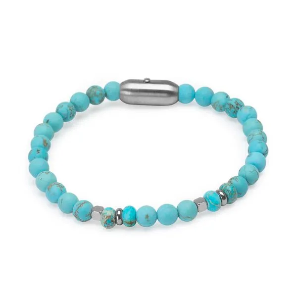 Pulseira Bryce de Pedra Natural Howlita Azul Azul G
