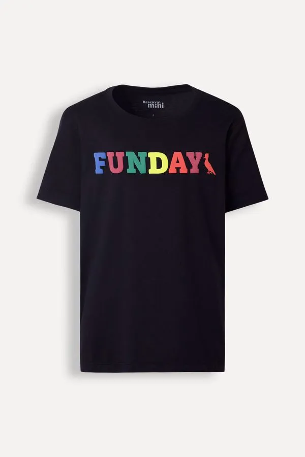 Camiseta Mc Mini Estampada Funday Preto - 14
