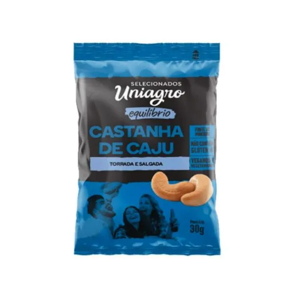 Castanha De Caju Uniagro 30g CASTANHA DE CAJU UNI