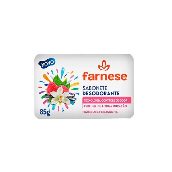 Sabonete Barra Desodorante Farnese Framboesa e Baunilha 85g