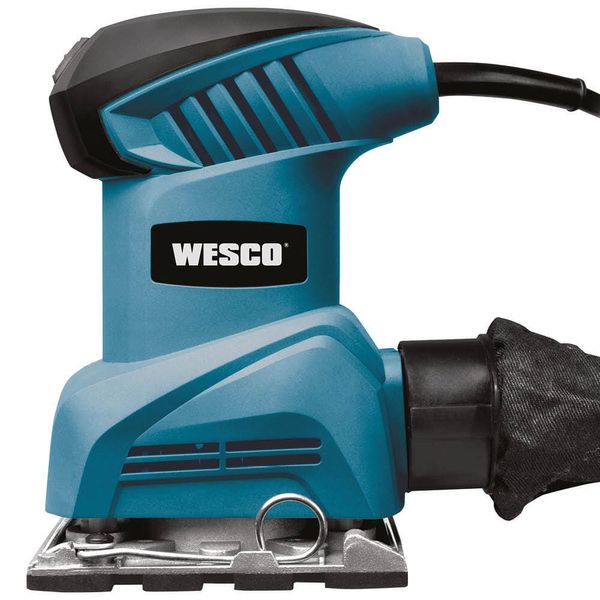 Lixadeira Orbital 240W com Coletor de Pó + 3 Lixas WS4151 Wesco Lixadeira Orbital 240W 1/4 de Folha de lixa WS4151 220V Wesco