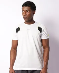 Camiseta Esportiva Masculina Dry Fit Maquinetada Branca GG