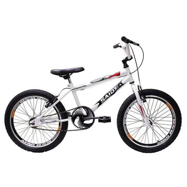 Bicicleta Aro 20 Bike Bmx Cross Freestyle Infantil Saidx Branca