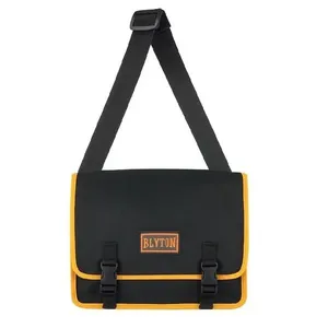 Bolsa Porta Ferramenta Impermeável Cartucheira Encanador Eletricista Alça Transversal Regulável 2 Bolsos - Amarela