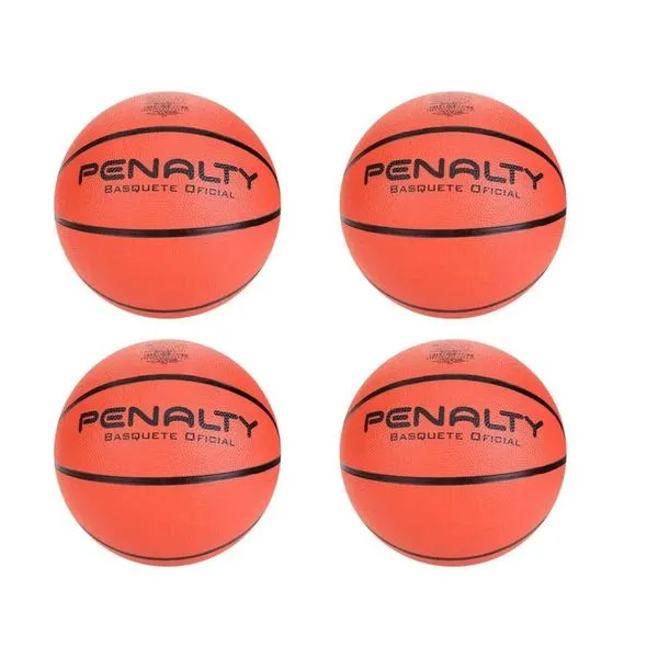 Kit 4 Bolas de Basquete Playoff IX Oficial para Quadra Externa Laranja Penalty Kit 4 Bolas de Basquete Playoff IX Oficial para Quadra Laranja Penalty