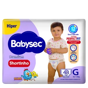 Fralda Babysec Premium Shortinho Galinha Pintadinha G 48 Unidades
