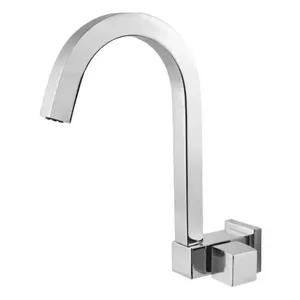 Torneira para Cozinha 4503 C-65 Talence de Alavanca de Mesa em Latão Cromado Bica Alta Móvel Prata Imperatriz Metais Torneira para Cozinha 4503 C-65 Talence de Alavanca de Mesa em Latão Cromado Bica Alta Prata