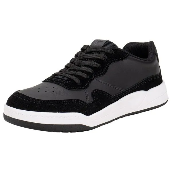 Tênis Masculino Casual BRsport 60004202 PRETO/BRANCO 39