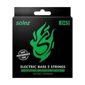 Encordoamento para Contrabaixo 5 Cordas Slb545 0.045 Tensão Média Nps 8 Solez Strings Encordoamento para Contrabaixo 5 Cordas Slb545 0.045 Nps 8 Solez Strings