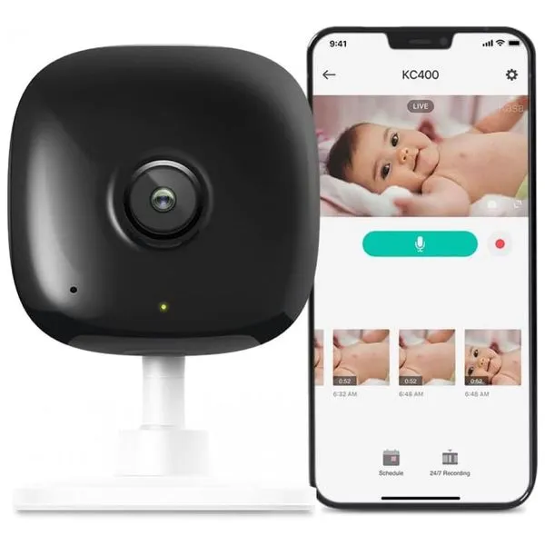Baba Eletrônica 2K QHD com Detecção de Choro, Áudio Bidirecional e Compatível com Alexa e Google Home, Kasa Smart Kasa Smart, Branca