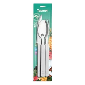 Conjunto de Talheres Taumer Misto Branco 3 Unidades CONJ TALHERES TAUMER 3UN MISTO BRANCO