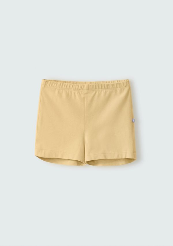 Shorts Curto Básico Infantil Menina - Amarelo 012