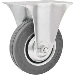 Rodízio Fixo Leve de Borracha Cinza 4" 60kg - VONDER