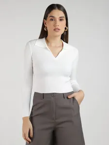 Blusão Tricot Cropped Feminino BRANCO P