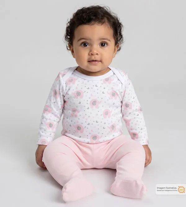 Conjunto Body Elefante Rosa Rosa - M