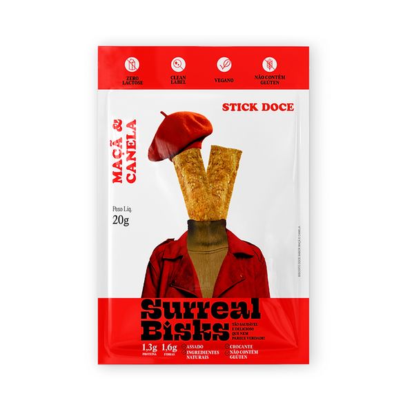 Stick Doce de Maçã & Canela Surreal Bisks 20g