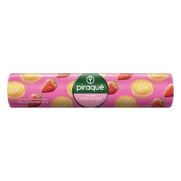 BISCOITO PIRAQUE MORANGO 200GR