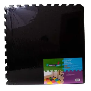 Tapete Tatame Infantil Emborrachado Latcor 8 Peças Preto - 1021AA