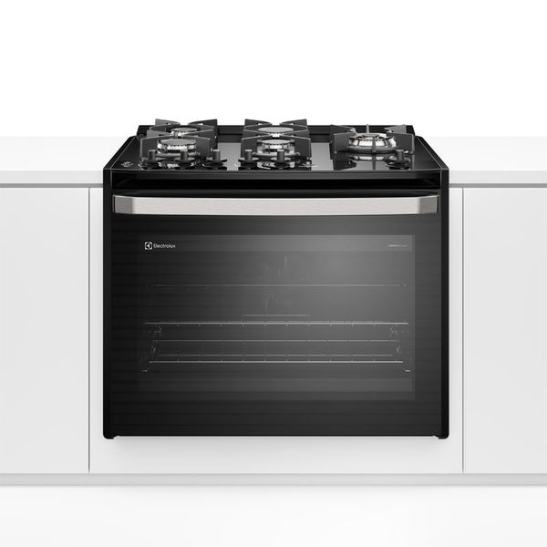 Fogão de Embutir 5 bocas Electrolux Preto Experience com Mesa de Vidro, Grill e PerfectCook360 (FE5EB) 220V