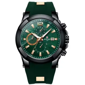 Relógio Masculino Silicone A Prova D´agua Esportivo Quartzo Verde