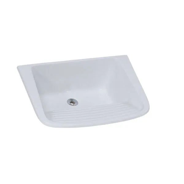 Tanque Simples 60 X 46CM em Mármore Sintético com Acabamento Brilhante Cinza Tanque Simples 60 X 46CM em Mármore Sintético com Acabamento Brilhante Gelo