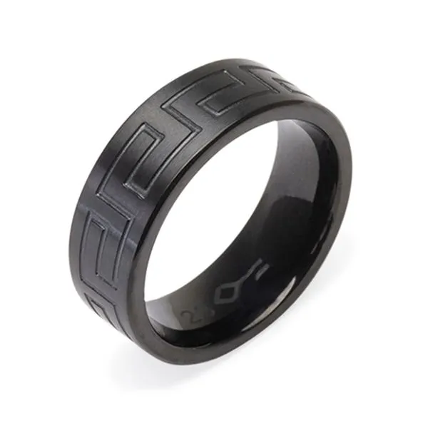 Anel Kutz de Aço Preto Preta 19