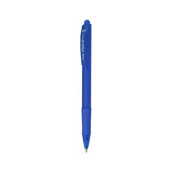Caneta Esferográfica Retrátil Pentel Feel-it Ponta 0,7MM Escrita Suave 1 Unidade Azul Escuro Caneta Esferográfica Retrátil Pentel Feel-it Ponta 0,7MM Escrita Confortável Azul Escuro