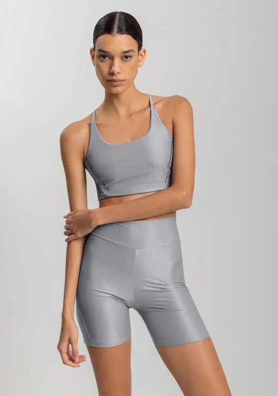 Top De Alças Com Bojo Removível E Proteção Solar Move CINZA LAVANDER BLUSH G