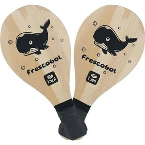Kit Frescobol Infantil com 2 Raquetes de Madeira Pinus Bolinha de Borracha e Sacola Belfix Kit Frescobol Infantil Raquetes de Madeira Pinus com Bolinha Belfix
