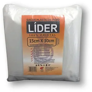 Saco Plástico Polietileno PEBD 15x30cm 0,06mm Pacote com 400 Unidades Central Plast Saco Plástico Polietileno PEBD 15x30cm 0,06mm 400 Unidades Central Plast