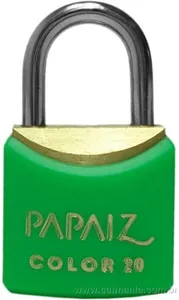 Cadeado Latão 40mm CR 40mm Verde - Papaiz