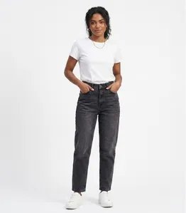 Calça Jeans Feminina Mom Rovitex Preto 36