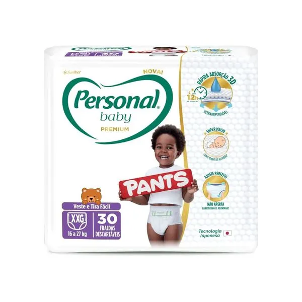 Fralda Personal Baby Premium Pants XXG - 30 Unidades