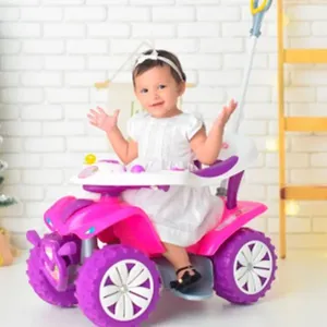 Carrinho Andador Infantil Sofy Car Style Haste Articulada Apoio de Pés e Braços Rosa Biemme Brinquedos Carrinho Andador Infantil Sofy Car Style Haste Articulada Rosa Biemme Brinquedos