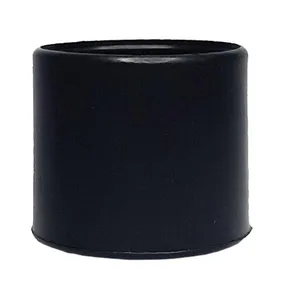 Ponteira Redonda PVC para Móveis Preta Peg Fixe Ponteira Redonda para Móveis 1" 25,4mm PVC Preta 04 Peças
