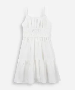 vestido curto juvenil com alças finas off white 10