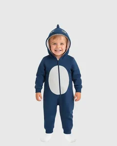 Pijama Macacão Infantil Menino Bordado + Aplique Em Fleece Malwee Kids Azul - 1
