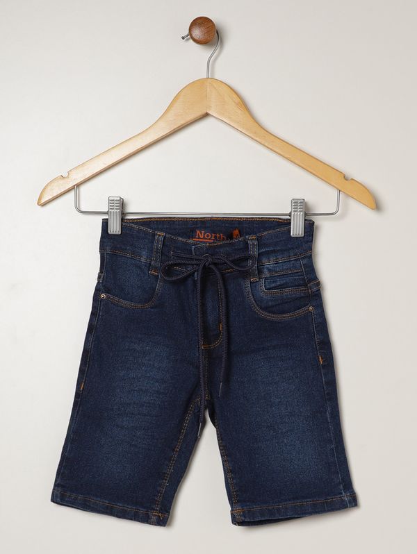 Bermuda Jeans Infantil Para Menino - AZUL 8