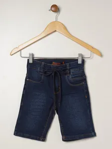 Bermuda Jeans Infantil Para Menino - AZUL 8