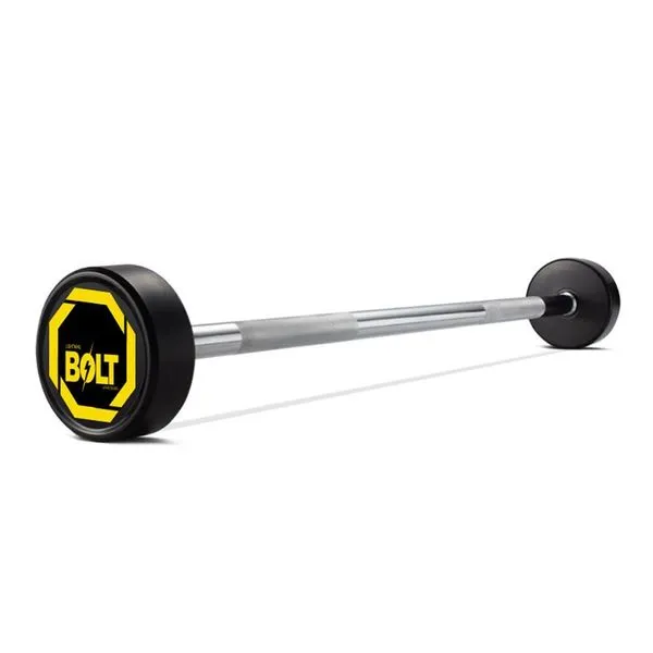 Barra Montada Reta Lightning Bolt 35kg para Musculação Profissional Preto Kikos Barra Montada Reta Lightning Bolt 35kg para Exercícios Musculares Preto Kikos