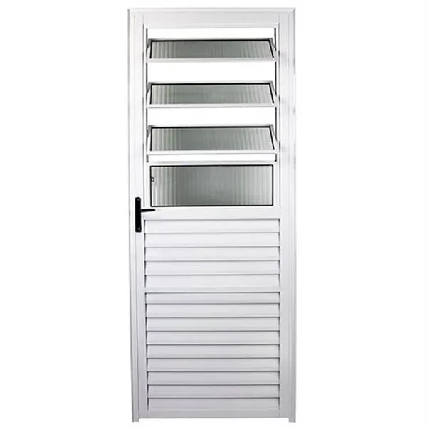 Porta de Alumínio Basculante Branca 210 x 80 L-25 Esquerda - FACCE