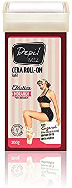Cera Depilatória Refil Beez Roll On Morango 100g CERA DEP NEEZ DEPIL ROLL ON 100G MORANGO
