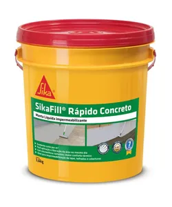 Manta Líquida Impermeabilizante Acrílica Sikafill Rápido Sika MANTA LIQ IMP AC SIKAFILL 3,6KG CONCRETO LAJES E TELHADOS