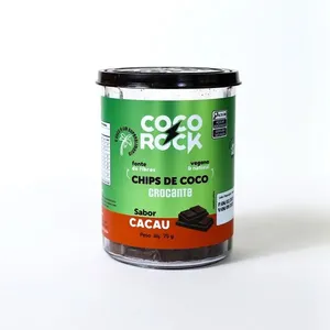 Chips de Coco Crocante COCO ROCK Sabor Cacau 75g
