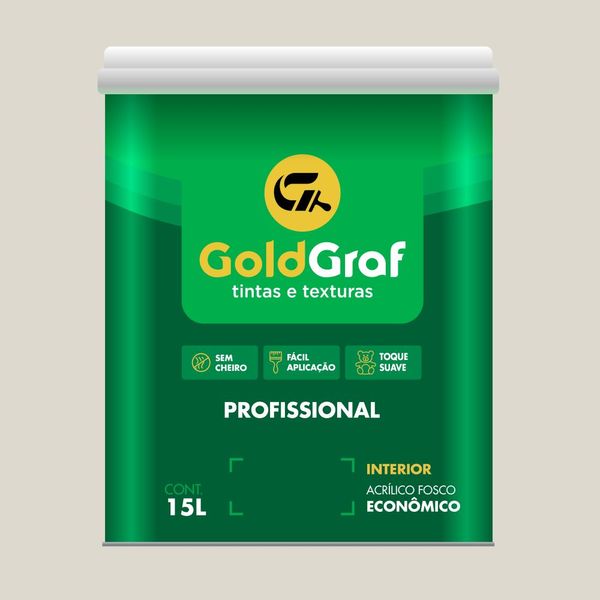 Tinta Econômica Acrílica Fosco 15L Goldgraf Tinta Econômica Acrílica Fosco Gelo 15L Goldgraf
