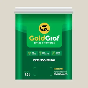 Tinta Econômica Acrílica Fosco 15L Goldgraf Tinta Econômica Acrílica Fosco Gelo 15L Goldgraf