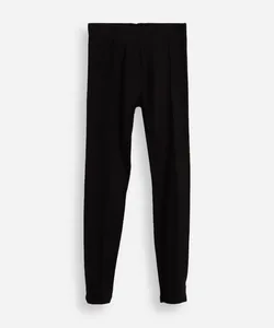 calça legging infantil canelada com nervura preta 10