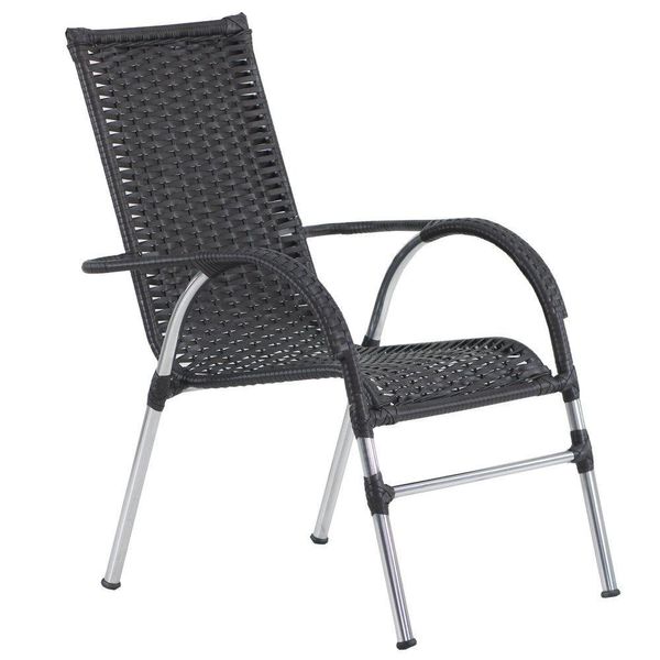 Cadeira Vênus Jardim Lazer Piscina Preto