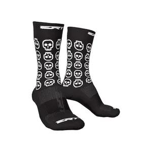 Meia Ciclismo Corrida Esportiva Cano Médio Ert Skull