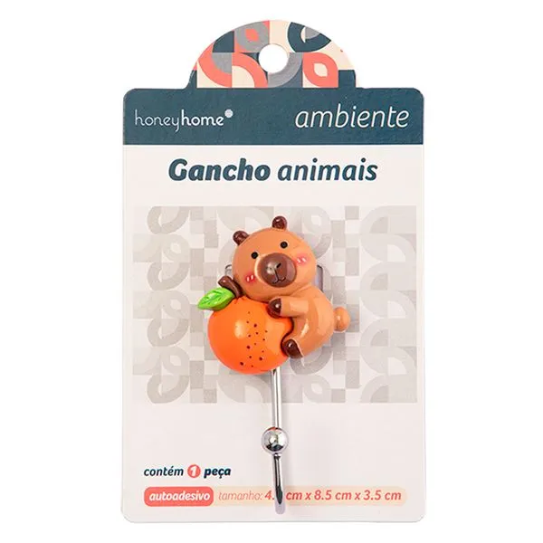 Gancho Multiuso Formato Animais Suporta até 3kg Sortido Ref. LM4043 - Honey Home